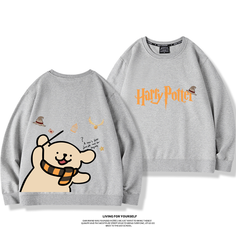 線條小狗2023親子情侶裝 圓領長袖