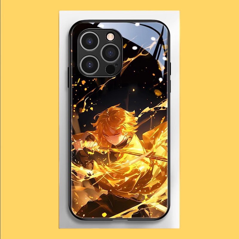 鬼滅之刃新款高清全包防摔玻璃殼