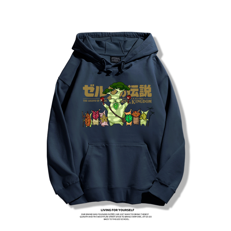 薩爾達傳說王國之淚聯名衛衣2023秋冬新款親子情侶裝薄絨款連帽衛衣