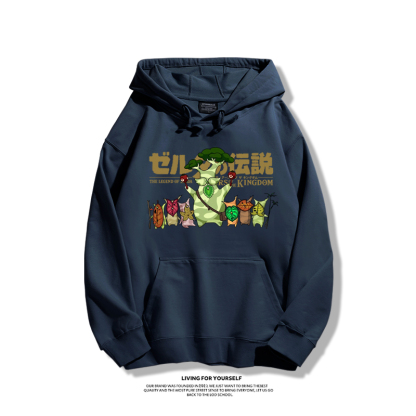 薩爾達傳說王國之淚聯名衛衣2023秋冬新款親子情侶裝薄絨款連帽衛衣