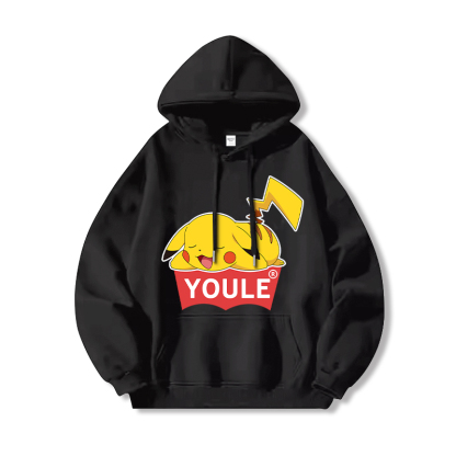 寶可夢 聯名衛衣2024秋冬新款親子情侶裝薄絨款連帽衛衣