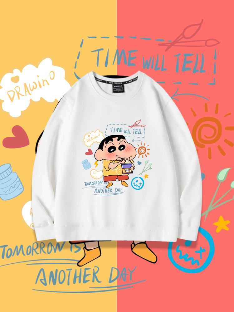 蠟筆小新2023親子情侶裝 圓領長袖