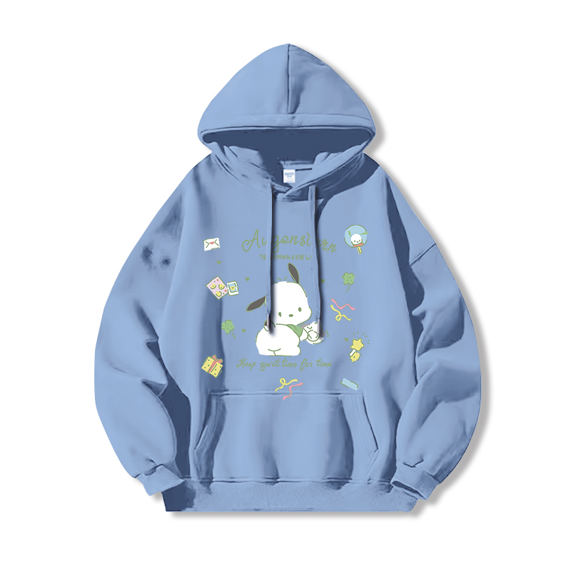 三麗鷗 聯名衛衣2024秋冬新款親子情侶裝薄絨款連帽衛衣