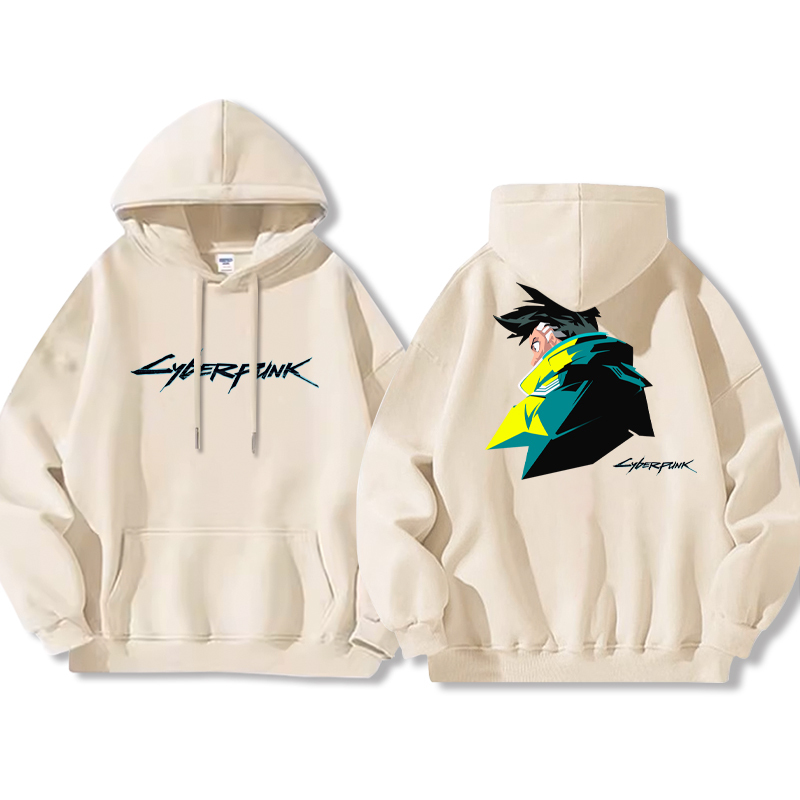 賽博朋克 聯名衛衣2024秋冬新款親子情侶裝薄絨款連帽衛衣