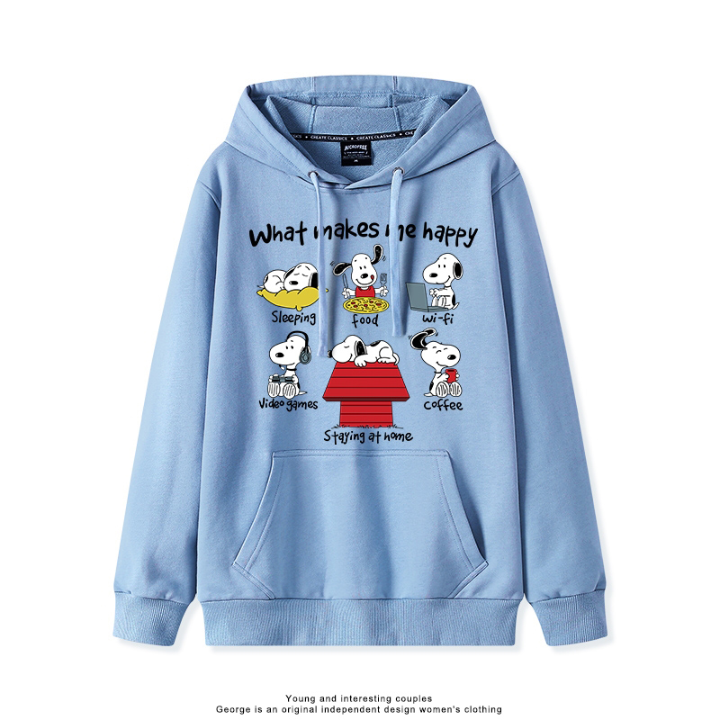 史努比 聯名衛衣2025秋冬新款親子情侶裝連帽衛衣