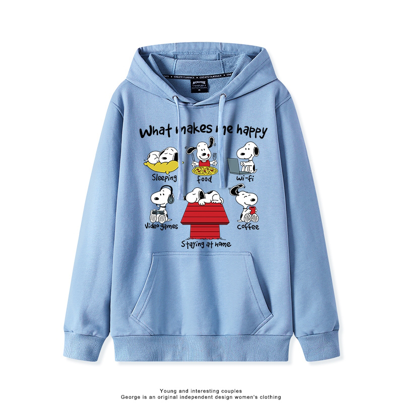 史努比 聯名衛衣2025秋冬新款親子情侶裝連帽衛衣