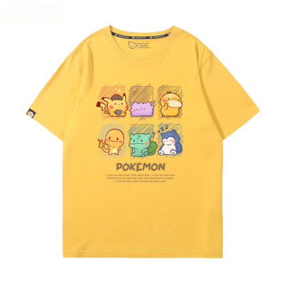精靈寶可夢 2024親子情侶男女同款 純棉T恤