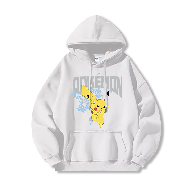 寶可夢 聯名衛衣2024秋冬新款親子情侶裝薄絨款連帽衛衣