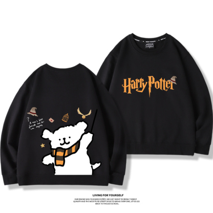 線條小狗2023親子情侶裝 圓領長袖