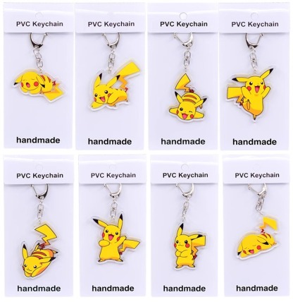 寶可夢繫列 謎擬Q耿鬼路卡利歐卡比獸火斑喵動漫周邊掛飾 鑰匙扣掛【單買三件起送}