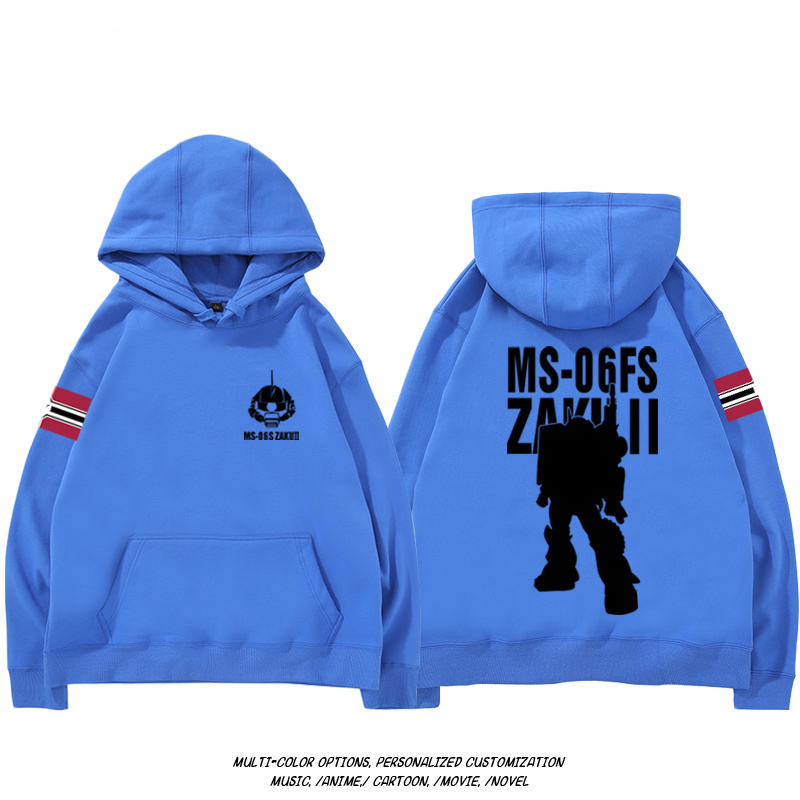 機動戰士高達扎古吉翁 聯名衛衣2024秋冬新款親子情侶裝薄絨款連帽衛衣
