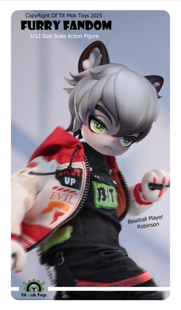 【預購】Tit Mok Toys 福瑞系列-1/12可動獸人 棒球運動員羅賓森