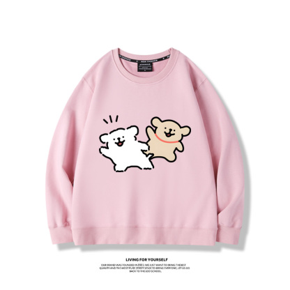 線條小狗2023親子情侶裝 圓領長袖