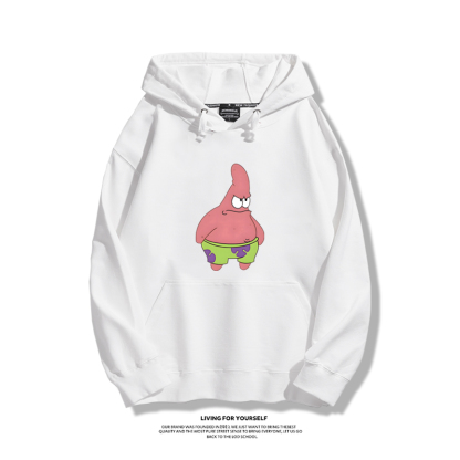 派大星聯名衛衣2024秋冬新款親子情侶裝薄絨款連帽衛衣