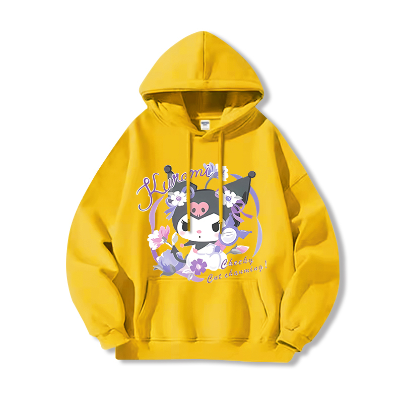 三麗鷗 聯名衛衣2024秋冬新款親子情侶裝薄絨款連帽衛衣