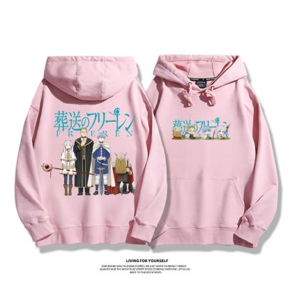 葬送的芙莉蓮2023秋冬新款親子情侶裝薄絨款連帽衛衣