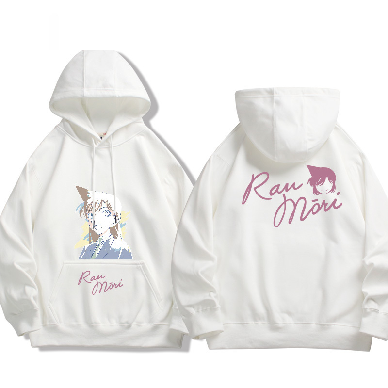 名偵探柯南 2024秋冬新款親子情侶裝薄絨款連帽衛衣