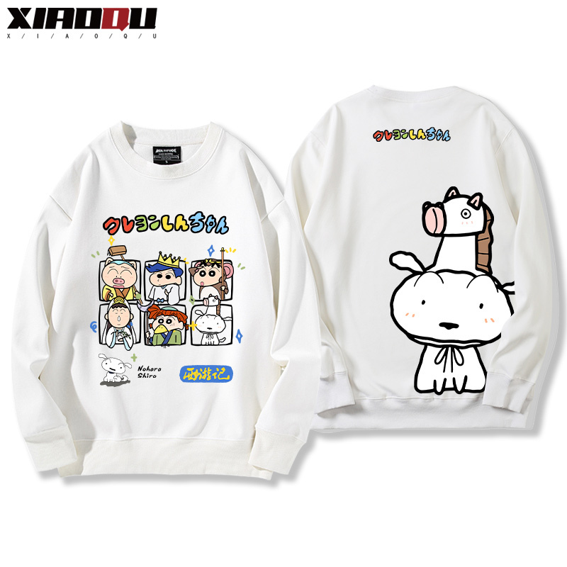 蠟筆小新聯名西遊記哈利波特玩具總動員小葵巴斯光年赫敏 2024親子情侶裝 圓領長袖