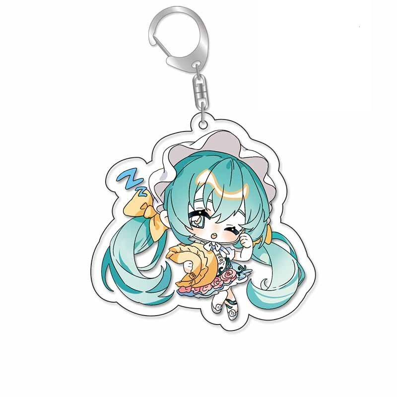 初音未來鑰匙扣Miku公主殿下星塵洛天依歌姬亞克力掛飾【單買三件起送】