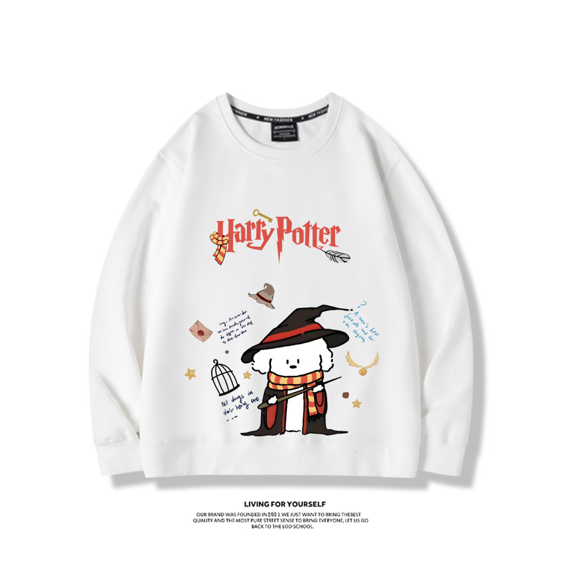 線條小狗2023親子情侶裝 圓領長袖