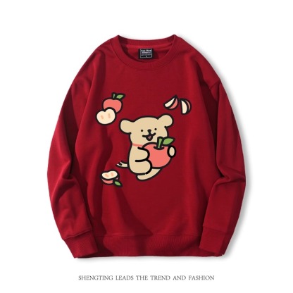 線條小狗 2024親子情侶裝 圓領長袖