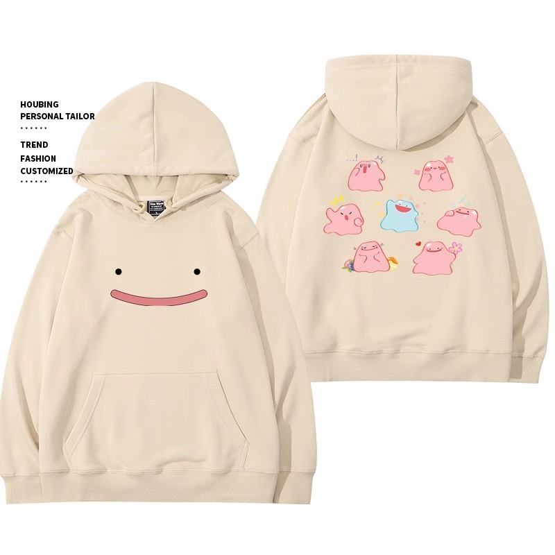 寶可夢 聯名衛衣2024秋冬新款親子情侶裝薄絨款連帽衛衣