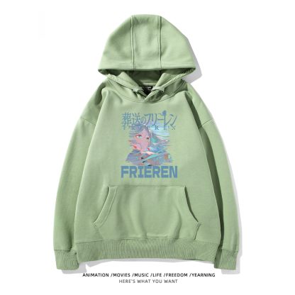 葬送的芙莉蓮 2024秋冬新款親子情侶裝薄絨款連帽衛衣