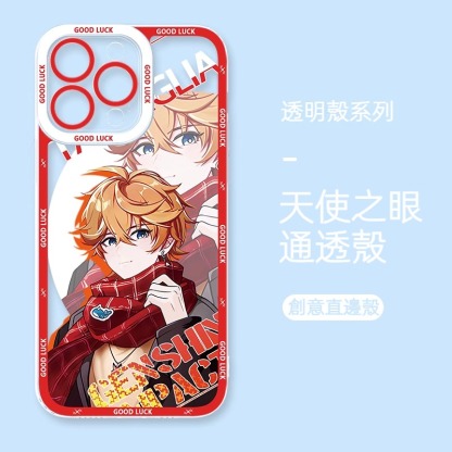 蘋果 系列冬日原神天使眼透明防摔軟殼