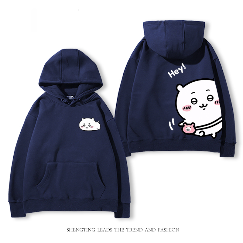 chiikawa 2024秋冬新款親子情侶裝薄絨款連帽衛衣