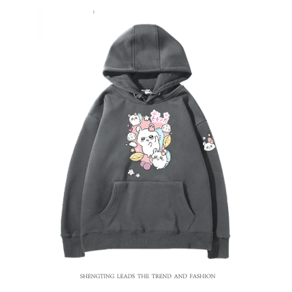 chiikawa 2024秋冬新款親子情侶裝薄絨款連帽衛衣