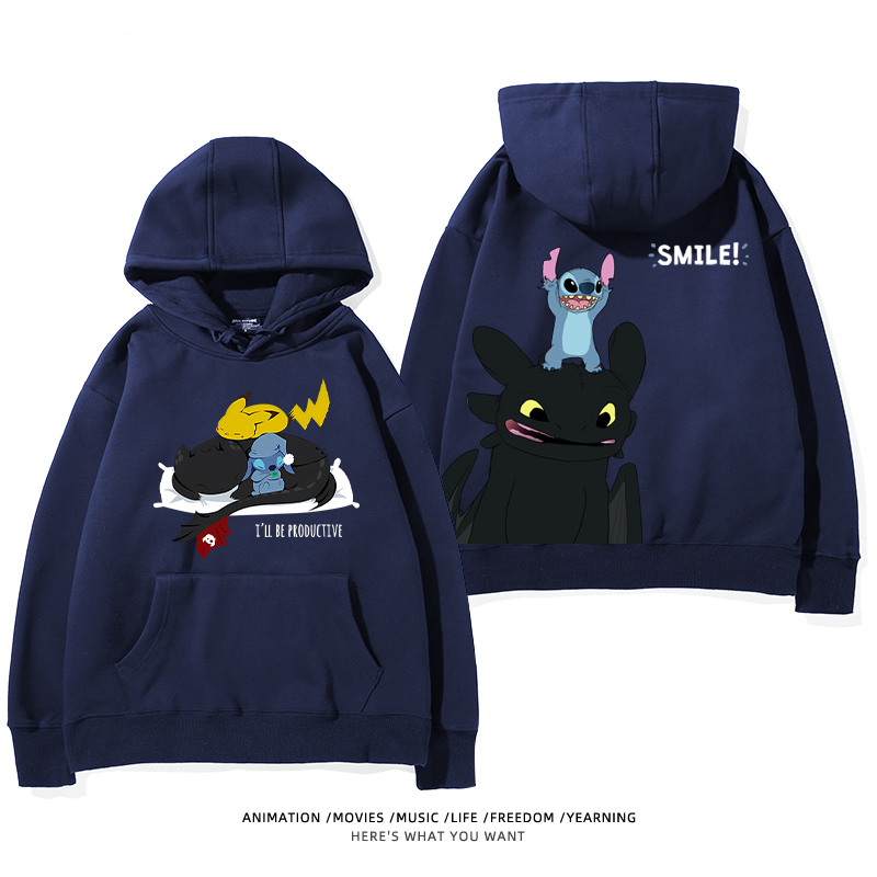 馴龍高手 聯名衛衣2024秋冬新款親子情侶裝薄絨款連帽衛衣