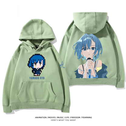 孤獨搖滾 聯名衛衣2024秋冬新款親子情侶裝薄絨款連帽衛衣