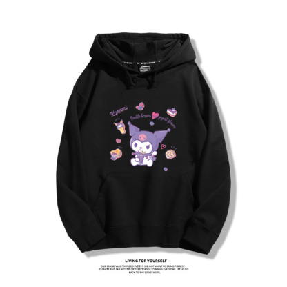 三麗鷗聯名衛衣2023秋冬新款親子情侶裝薄絨款連帽衛衣