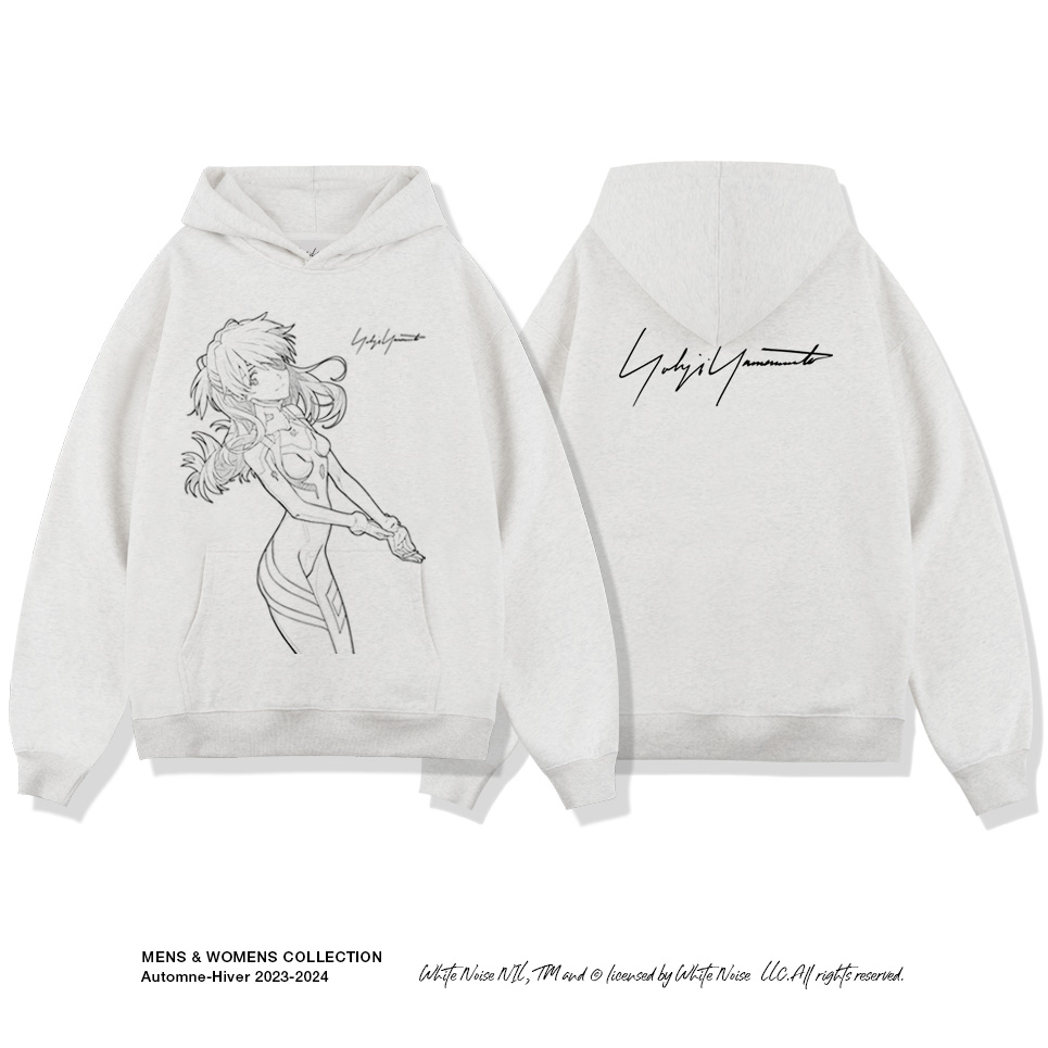 EVA新世紀福音戰士2024秋冬新款親子情侶裝薄絨款連帽衛衣