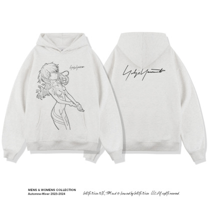 EVA新世紀福音戰士2024秋冬新款親子情侶裝薄絨款連帽衛衣