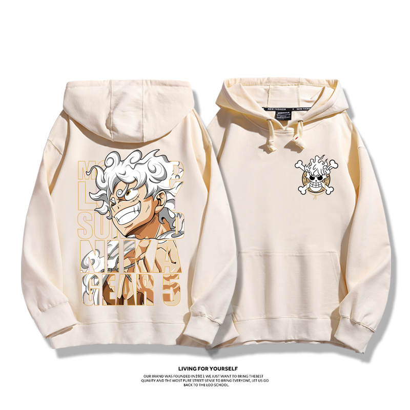 航海王聯名衛衣2023秋冬新款親子情侶裝薄絨款連帽衛衣