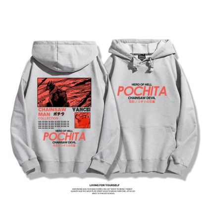 鏈鋸人新款 親子情侶男女款連帽衛衣