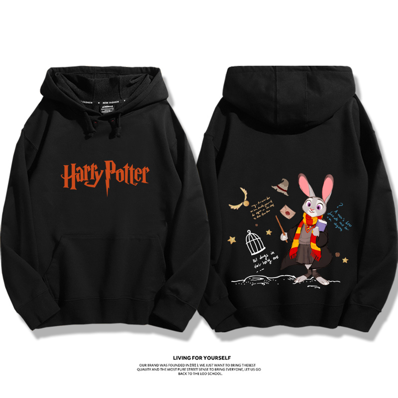 瘋狂動物城聯名衛衣2023秋冬新款親子情侶裝薄絨款連帽衛衣