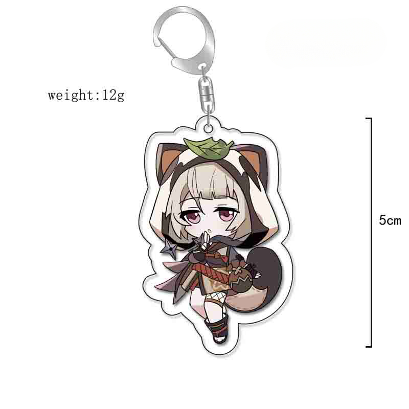 原神旅行者可莉安柏凱亞克力雙面鑰匙扣個性掛飾遊戲周邊薔薇魔女【單買三件起送】