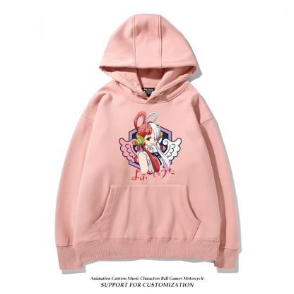 航海王紅髮歌姬烏塔 聯名衛衣2024秋冬新款親子情侶裝薄絨款連帽衛衣