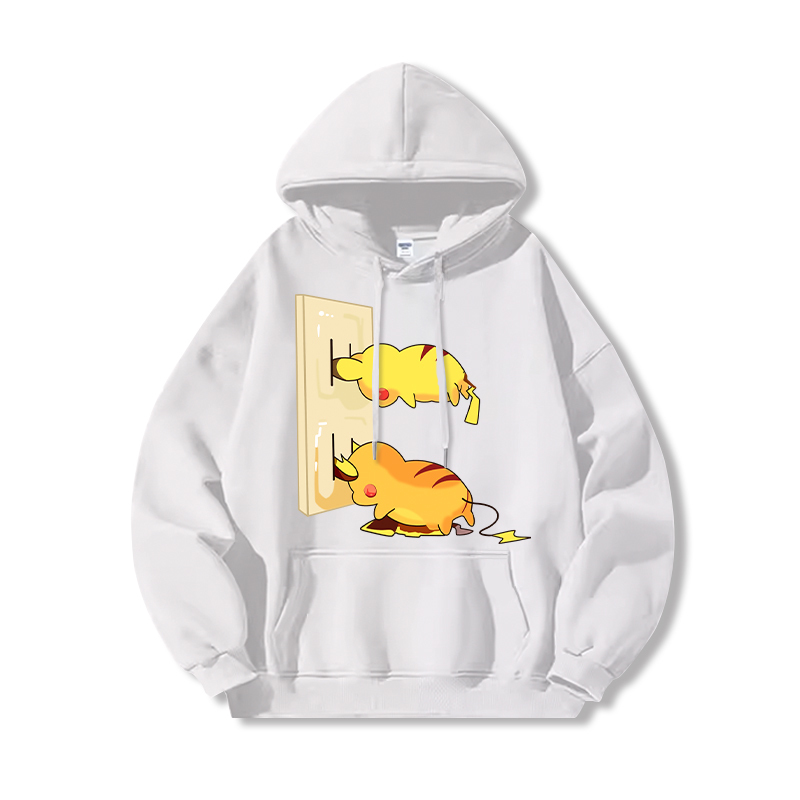 寶可夢 聯名衛衣2024秋冬新款親子情侶裝薄絨款連帽衛衣