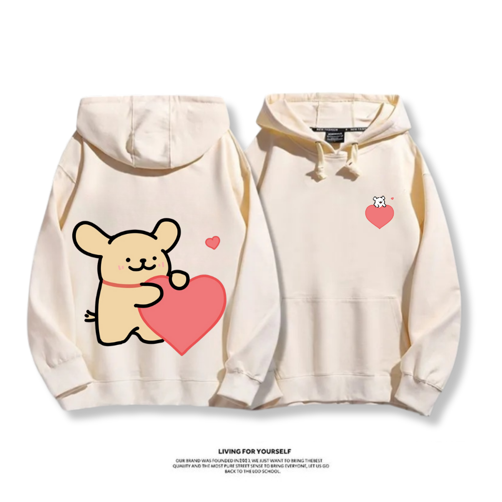 線條小狗 2025秋冬新款 親子情侶男女連帽衛衣