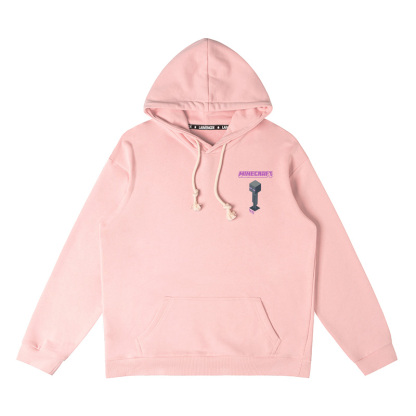 Minecraft我的世界聯名衛衣2024秋冬新款親子情侶裝薄絨款連帽衛衣