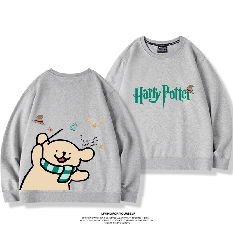 線條小狗2023親子情侶裝 圓領長袖