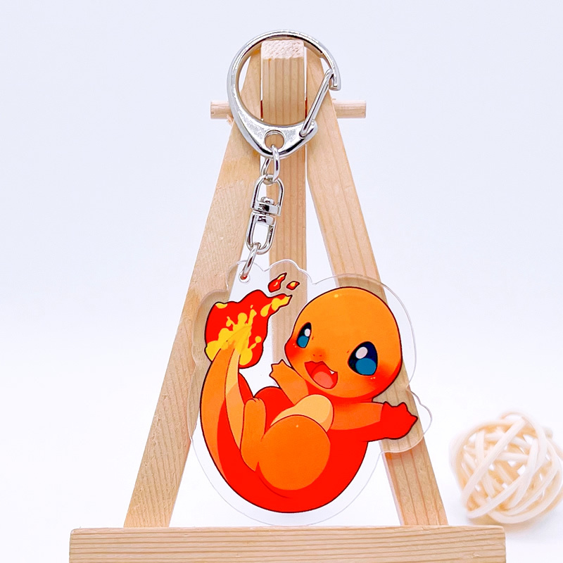 寶可夢繫列 暴萌耿鬼可達鴨超夢亞克力掛件雷丘噴火龍水箭龜掛飾 鑰匙扣
