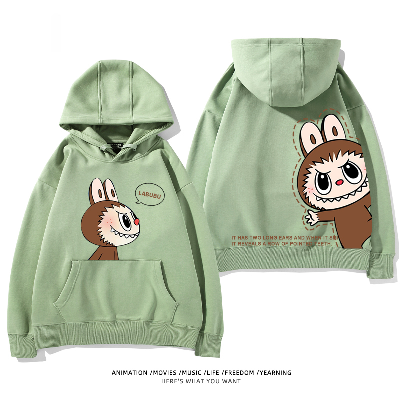 labubu新款 寬鬆百搭 秋冬款 寬鬆連帽衛衣