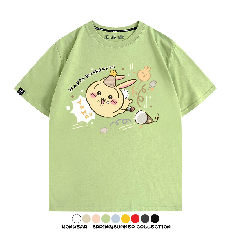 Chiikawa吉伊卡哇烏薩奇寶寶 親子情侶裝寬鬆短袖T