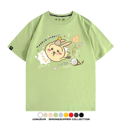 Chiikawa吉伊卡哇烏薩奇寶寶 親子情侶裝寬鬆短袖T