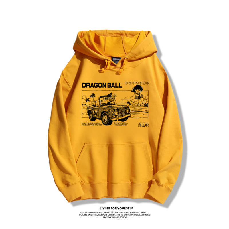 七龍珠聯名衛衣2023秋冬新款親子情侶裝薄絨款連帽衛衣