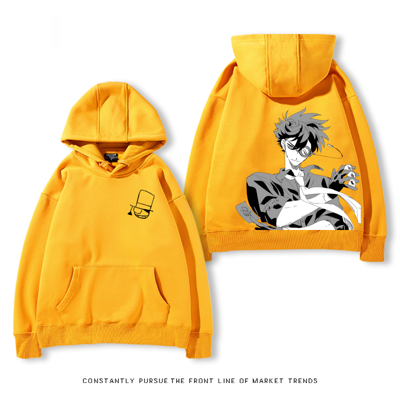 名偵探柯南聯名衛衣2024秋冬新款親子情侶裝薄絨款連帽衛衣